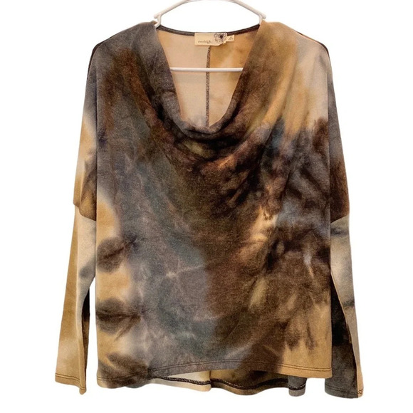 Everleigh Anthropologie Tie Dye Cowl Neck Sweater Size XS - Picture 1 of 6